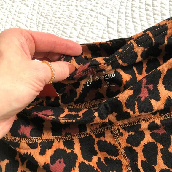 New J. CREW Weekend High-Rise Leopard Legging 7/8 Brown Orange Black AS045 Sz S - Picture 10 of 13